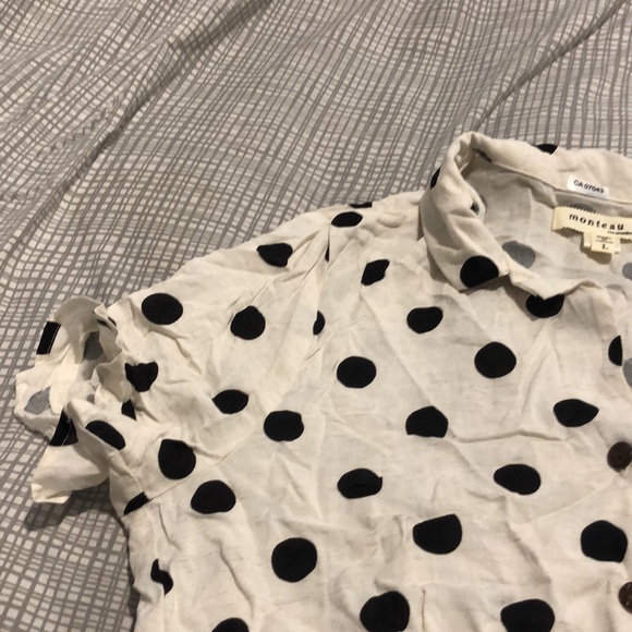 Polka dot button down midi dress - Picture 4 of 4